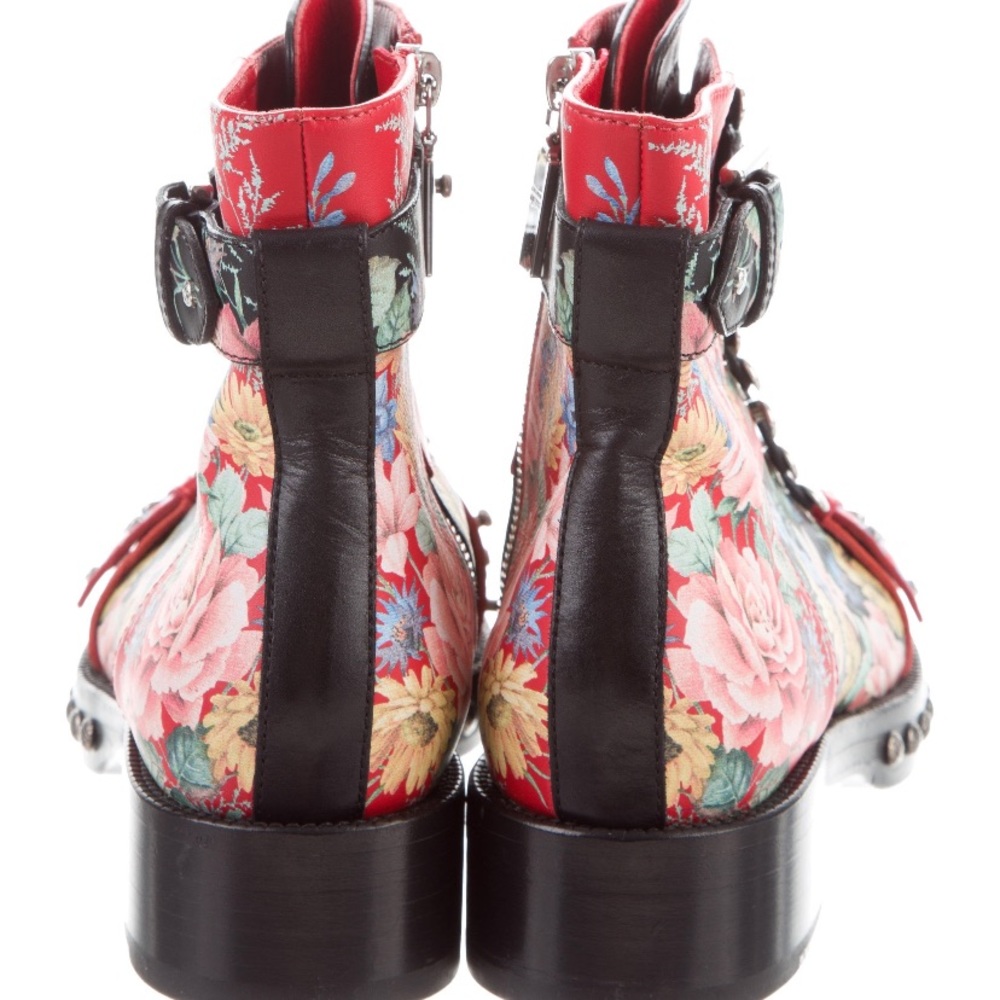 Alexander McQueen floral combat boots - Picture 2 of 5